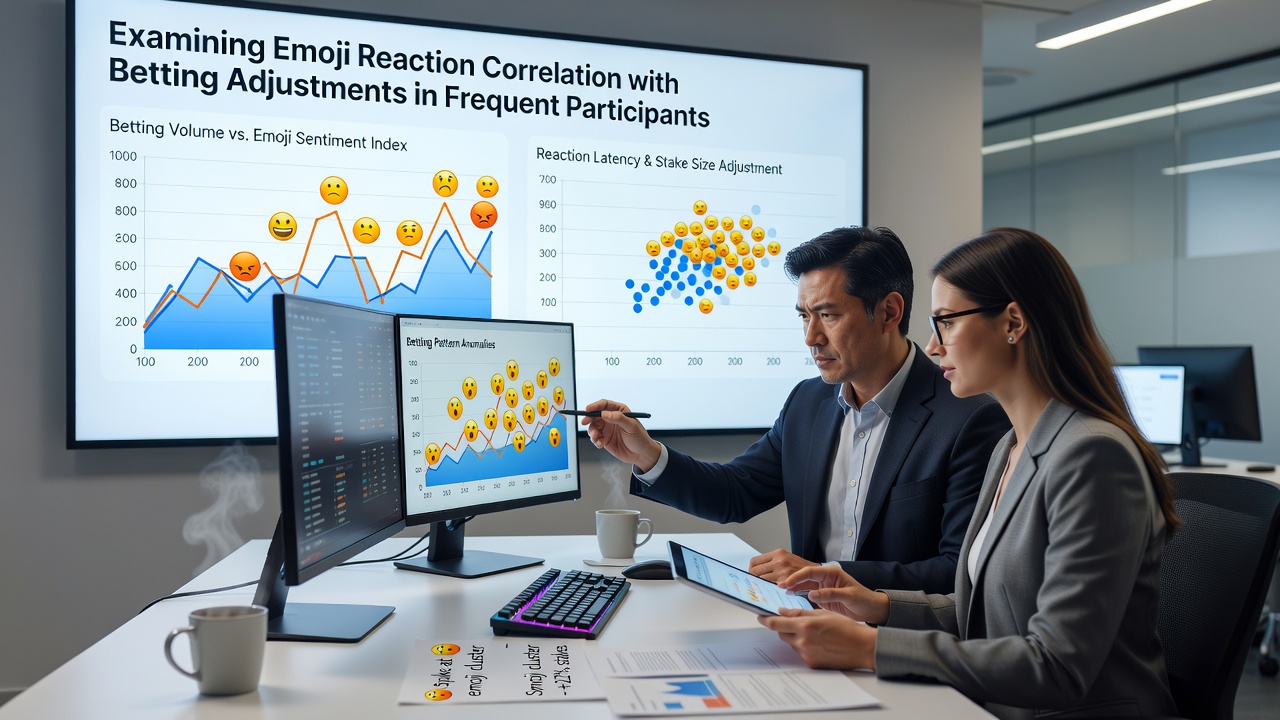 Data visualization of emoji usage versus bet size changes on a card platform dashboard
