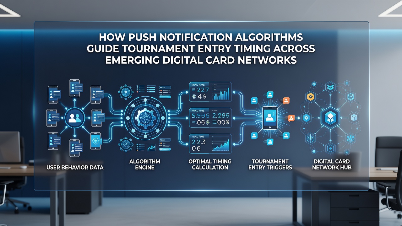 Analytics dashboard displaying notification timing data and tournament entry trends