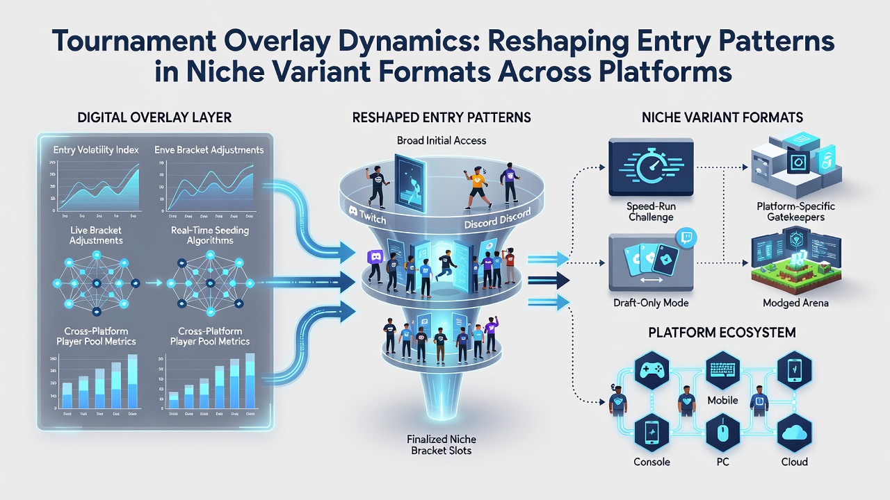 Comparative charts showing entry pattern shifts across poker platforms during overlaid events