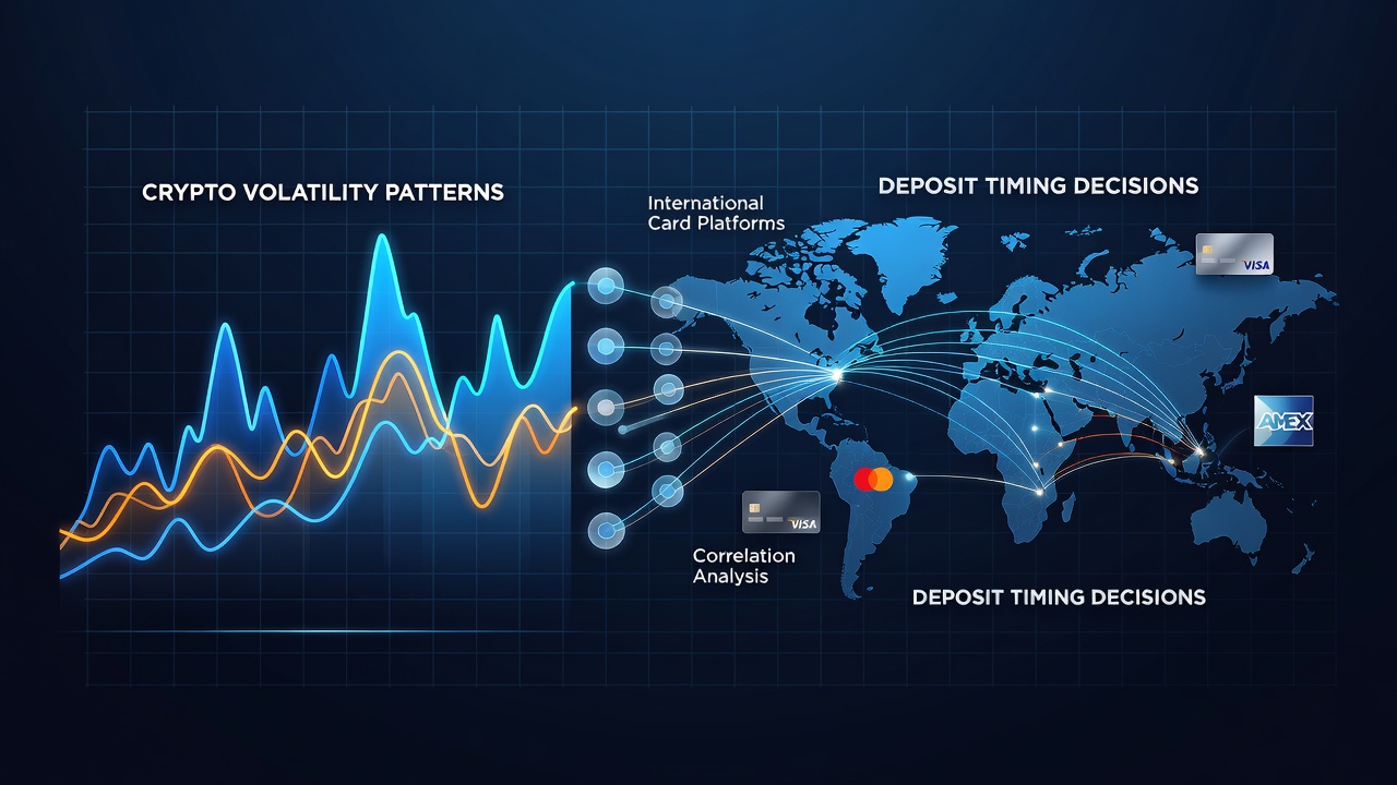Chart showing cryptocurrency price fluctuations alongside deposit volume spikes on international poker platforms during 2025-2026