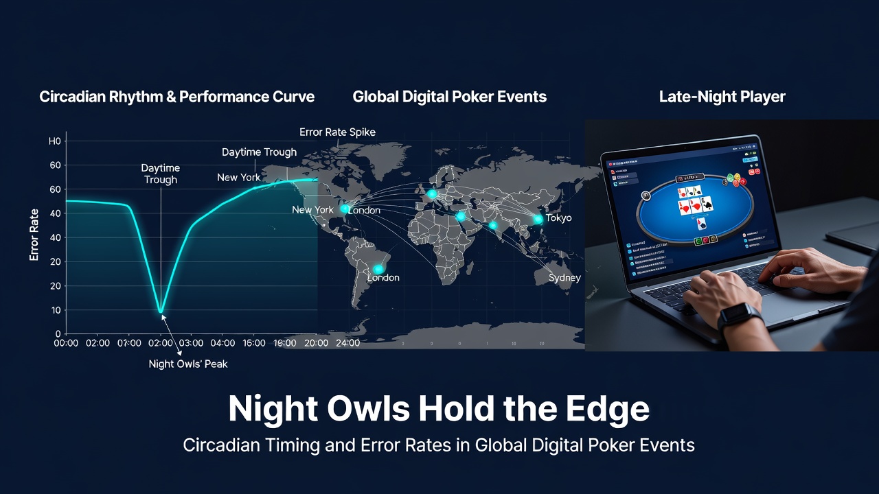 Data visualization showing error rate fluctuations by circadian phase in online poker tournaments