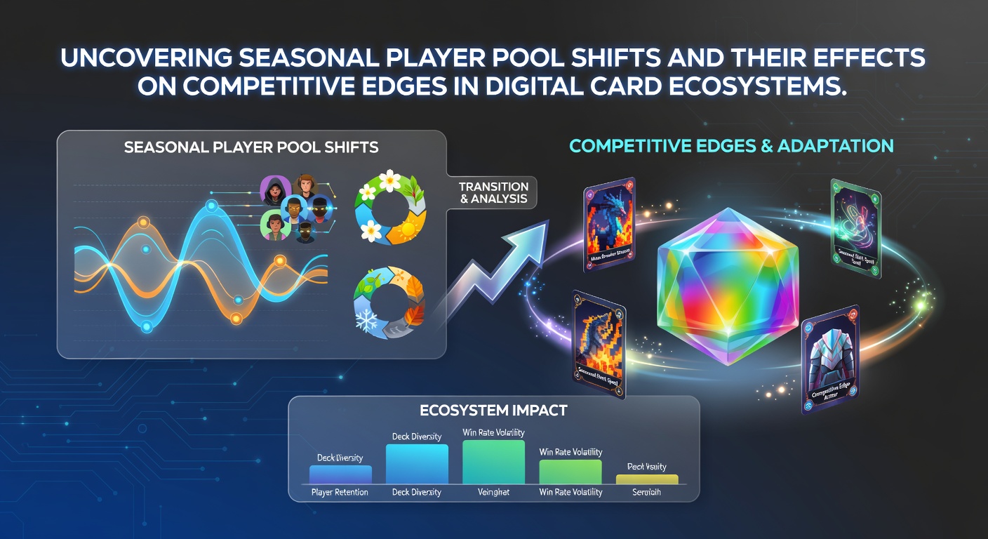 Digital card game interface showing seasonal player activity trends across multiple regions